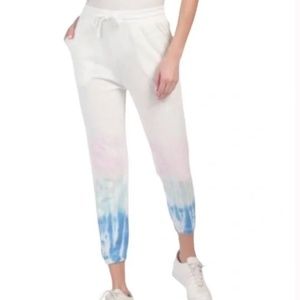SPLENDID Tie Dyed Lounge Jogger Pants - Medium/White